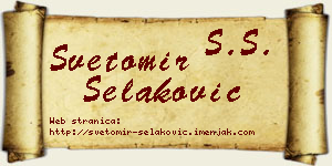 Svetomir Selaković vizit kartica
